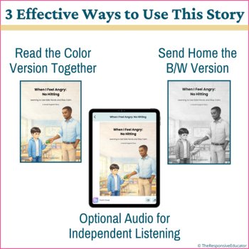No Hitting Social Support Story Behavior Intervention Strategies Social Skills, image 3
