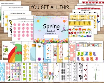 Spring Busy Book Spring Homeschool Activities Spring Toddler Activities, image 2