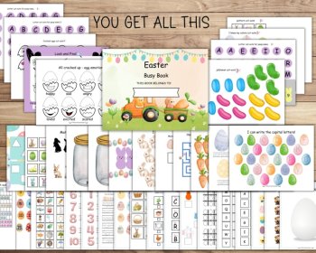 Easter Busy Book Activity Easter Busy Book Preschool Learning Binder, image 4