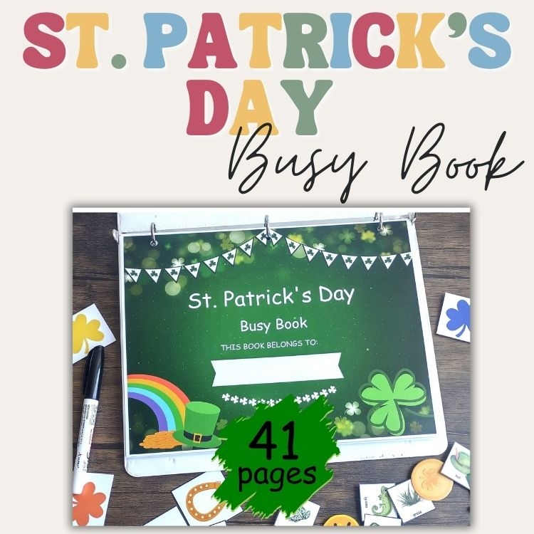 St. Patricks Day Busy Book Printable St. Patricks Day Learning Binder PDF