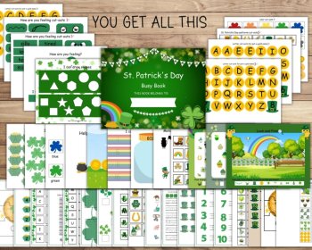 St. Patricks Day Busy Book Printable St. Patricks Day Learning Binder PDF, image 4