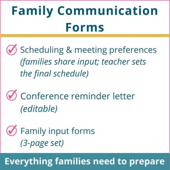 Parent Teacher Conference Letter Sign Up Sheet Reminder Family Input Forms, image 3