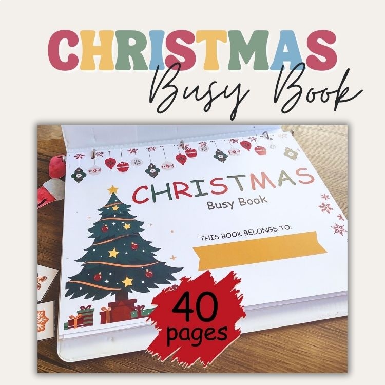 Christmas Busy Book For Toddlers Preschool Christmas Activity Book Printable PDF