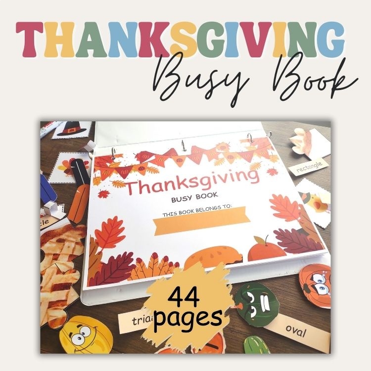 Thanksgiving Busy Book Toddler Activities PDF Download Printable