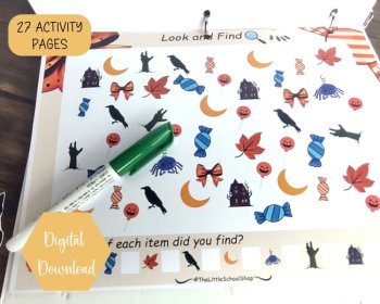 Halloween Busy Book Printable Toddler Halloween Learning Binder PDF Download, image 4
