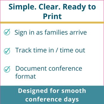 Parent Teacher Conference Sign In Sheet, image 4