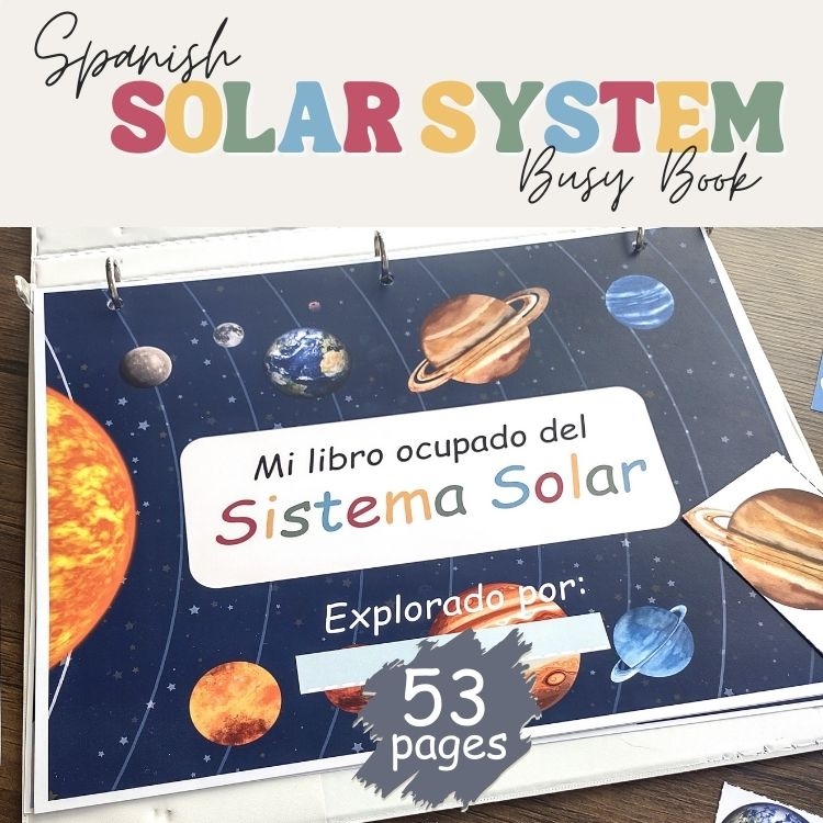 Spanish Solar System Busy Book For Preschool Printable Worksheets PDF