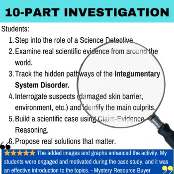 The Integumentary System Disorder Mystery – Detective SUB PLAN | Body Systems, image 2