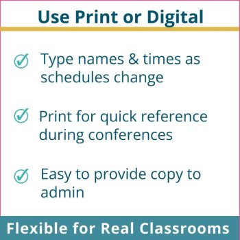 Parent Teacher Conference Schedule – Editable, image 4