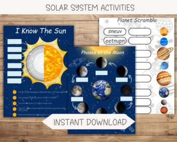 Solar System Busy Book For Preschoolers Space Themed Busy Book Preschool PDF, image 3
