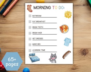 Customizable Morning Menu Printable Morning Menu Homeschool Activity, image 2