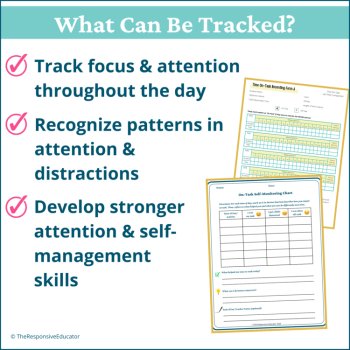 On Off Task Behavior Tracking Sheet & On Task Self-Monitoring Checklist BUNDLE, image 3