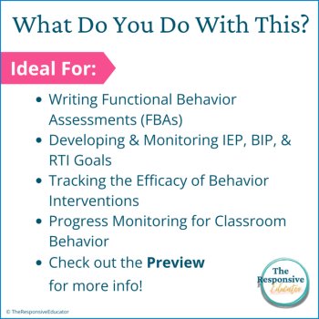 On Off Task Behavior Tracking Sheet & On Task Self-Monitoring Checklist BUNDLE, image 4