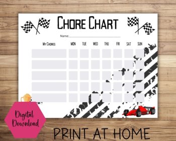 Printable Weekly Chore Chart for Kids - Monday Start, image 2