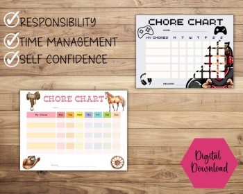 Printable Weekly Chore Chart for Kids - Monday Start, image 4