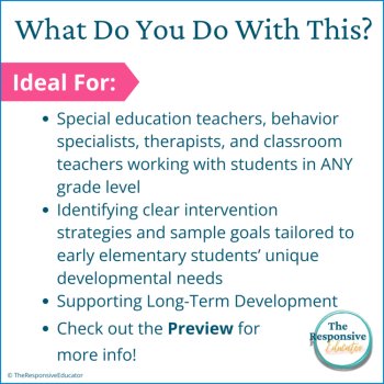 Functional Life Skills Checklist, IEP Goals & Interventions K–12th Grade Bundle, image 4