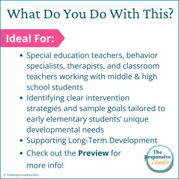 Functional Life Skills Checklist, IEP Goals & Intervention 6th–12th Grade Bundle, image 4