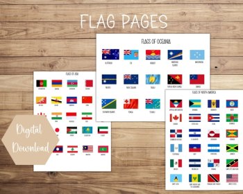 7 Continent Map Bundle | Printable | Instant Download | PDF, image 4