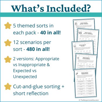 Appropriate vs Inappropriate Behaviors Sort – SEL Social Skills Seasonal Bundle, image 3