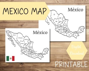 Mexico Map | Printable | Instant Download | PDF, image 2
