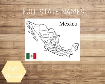 Mexico Map | Printable | Instant Download | PDF, image 3