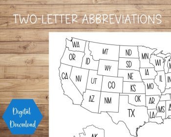USA Map with Flashcards | Printable | Instant Download | PDF, image 3