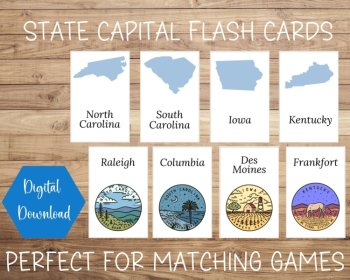 USA Map with Flashcards | Printable | Instant Download | PDF, image 4