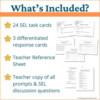 Halloween Write the Room + Would You Rather Social Skills Activity SEL, image 2