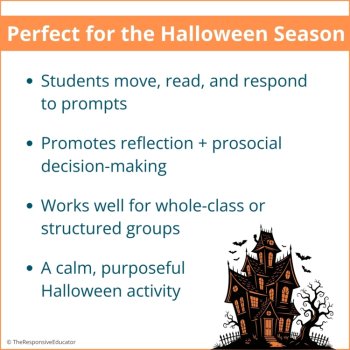 Halloween Write the Room + Would You Rather Social Skills Activity SEL, image 4