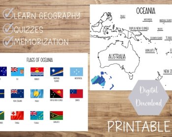 Map of Oceania | Printable | Instant Download | PDF, image 4