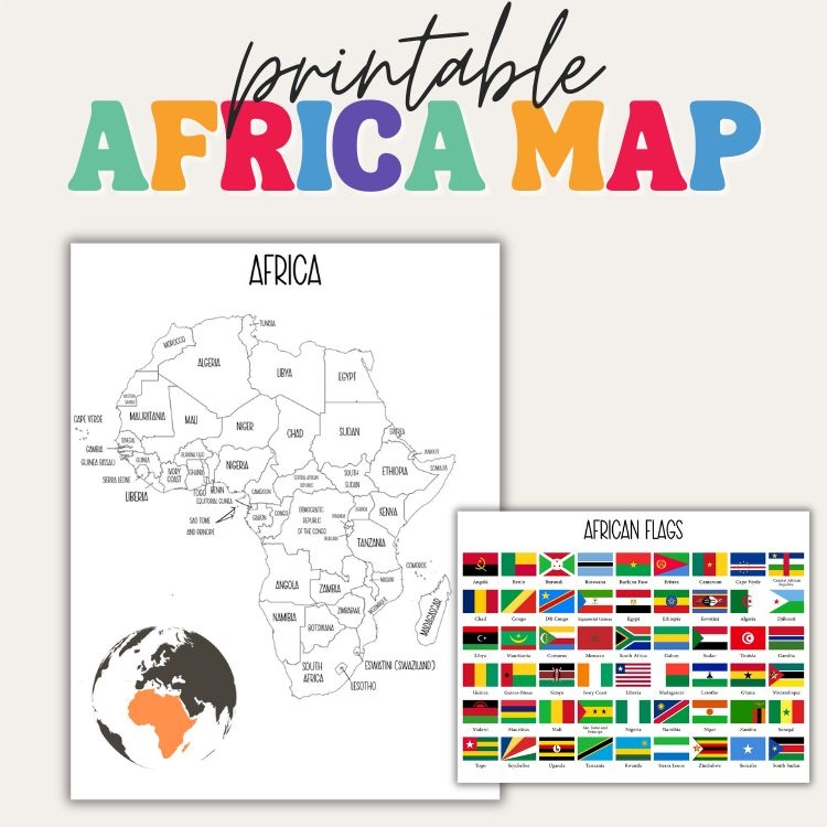 Map of Africa | Printable | Instant Download | PDF