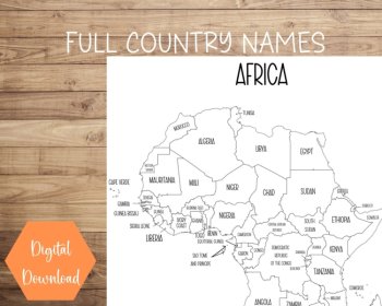 Map of Africa | Printable | Instant Download | PDF, image 3
