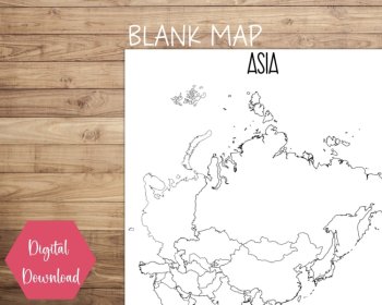 Map of Asia | Printable | Instant Download | PDF, image 3