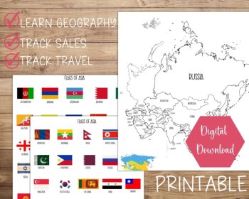 Map of Asia | Printable | Instant Download | PDF, image 4