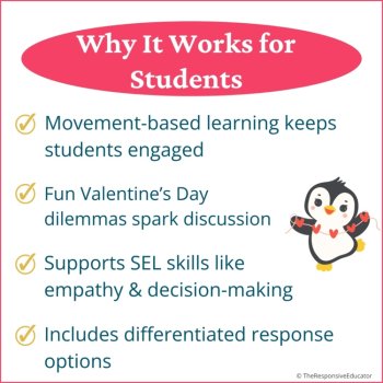 Valentine's Day Write the Room + Would You Rather Social Skills Activity SEL, image 3