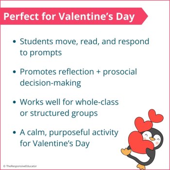 Valentine's Day Write the Room + Would You Rather Social Skills Activity SEL, image 4