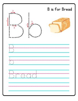 Food-Themed Alphabet Handwriting Practice Sheets, image 2