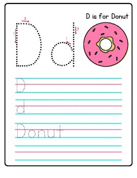 Food-Themed Alphabet Handwriting Practice Sheets, image 4