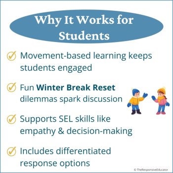Winter Break Reset Write the Room + Would You Rather Social Skills Activity SEL, image 3