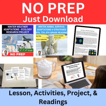 Winter Weather & Snow Bundle - Lessons, Project, Activities | 6th 7th 8th Grade, image 2