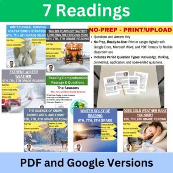 Winter Weather & Snow Bundle - Lessons, Project, Activities | 6th 7th 8th Grade, image 3