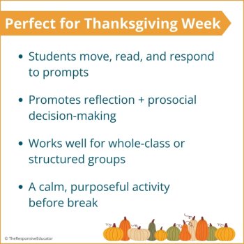 Thanksgiving Write the Room + Would You Rather Social Skills Activity SEL, image 4