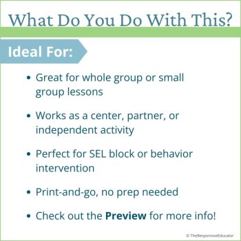 Back to School Expected vs Unexpected Behaviors Choices Sort Activity SEL, image 4