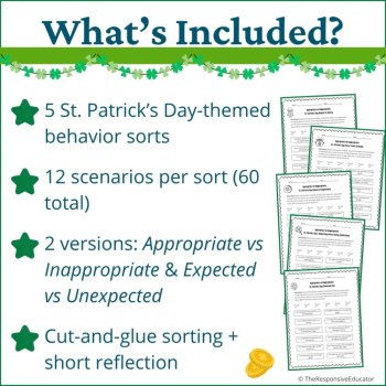 St. Patrick's Day Appropriate vs Inappropriate Expected vs Unexpected Behaviors, image 2