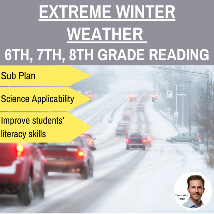Extreme Winter Weather Reading | Snowstorms, Blizzards | 6th 7th 8th Grade