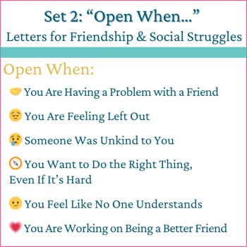 Letter to My Future Self Set #2- "Open When..." Friendship & Social Struggles, image 4