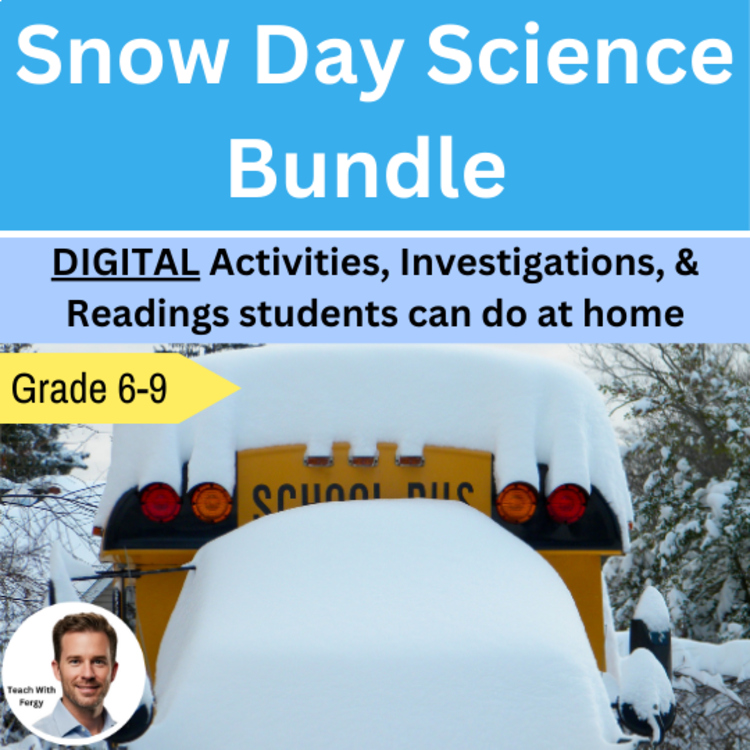 Snow Day Science Activity Bundle - Snow, Snowflakes, Winter | 6th 7th 8th Grade