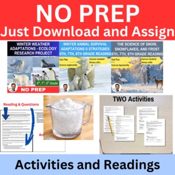Snow Day Science Activity Bundle - Snow, Snowflakes, Winter | 6th 7th 8th Grade, image 2