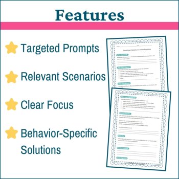 Behavior Reflection Sheet - STUDENT REFLECTION ON BEHAVIOR WITH A SUBSTITUTE -, image 2