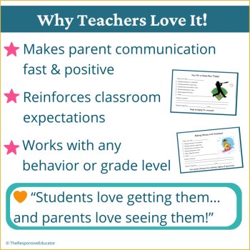 Positive Happy Notes from Teacher Communication Home Happy Proud Teacher Mail, image 3